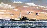 James Bard Fanny, steam tug built 1863 France oil painting artist